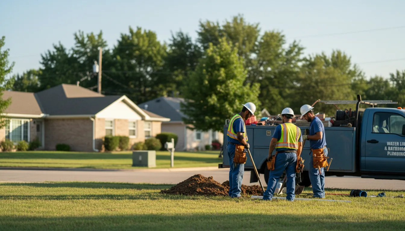 Residential water line and bathroom plumbing service in Winn, ME